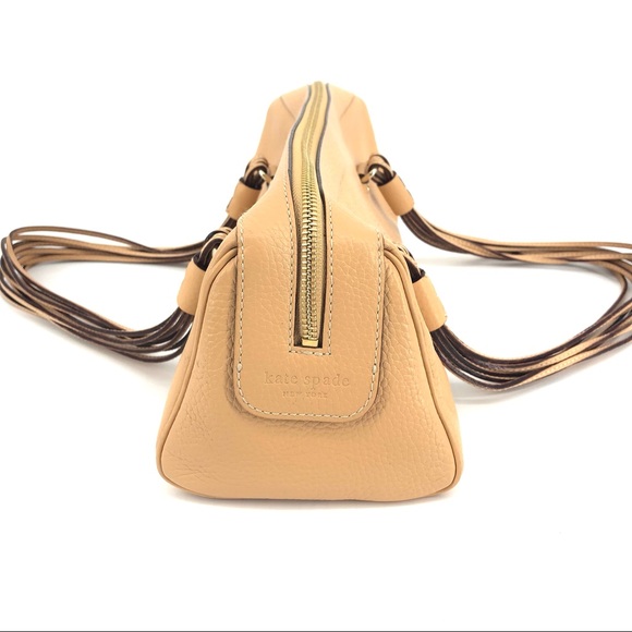 Kate Spade Camel Pebbled Leather Satchel - Picture 10 of 12